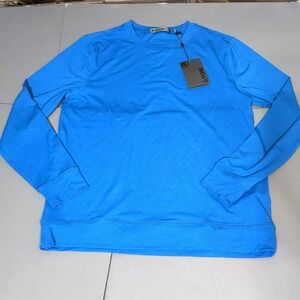 NWT G/FORE Luxe Crewneck Mid Layer Blue Golf Pullover $125 MSRP – S Small